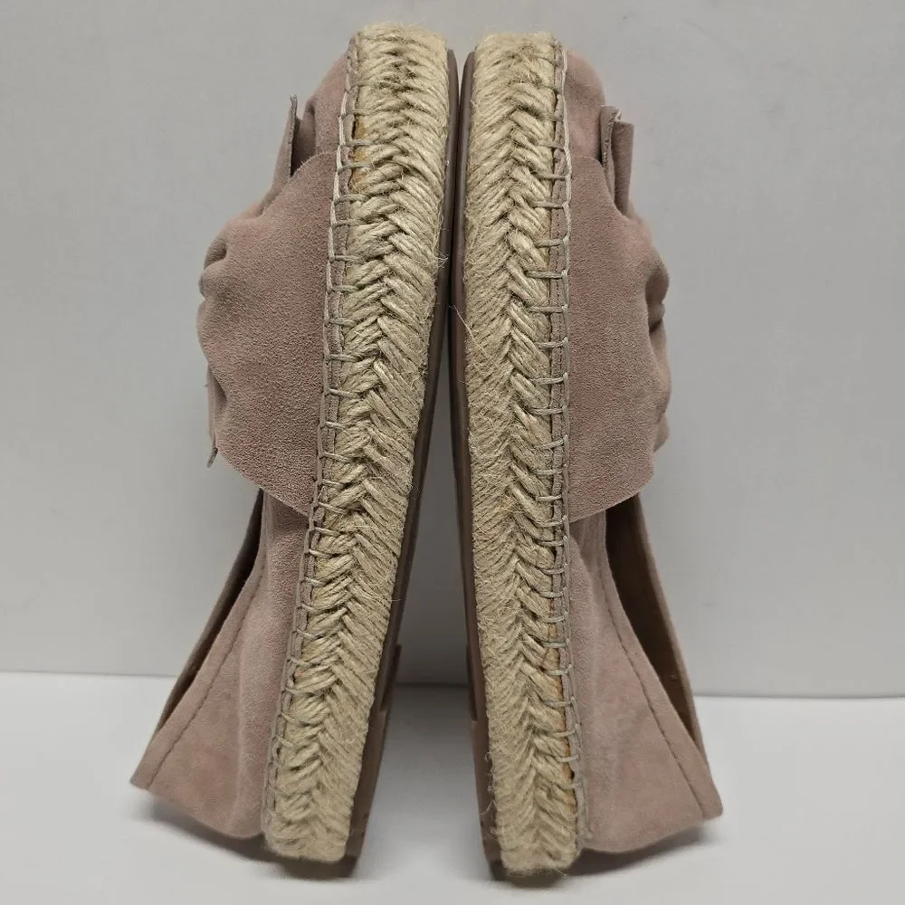 NEW Crown Vintage Hermosa Blush Pink Genuine suede espadrille Shoes Women's 7